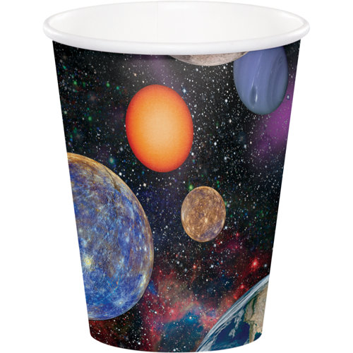 Creative Converting Space Blast 18" Metallic Balloon - Happy Birthday Rocket & Planets Design For Space-Themed Parties
